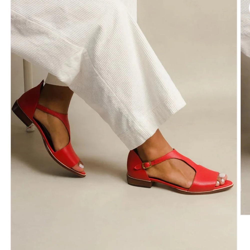 Chic Red Open-Toe Sandals